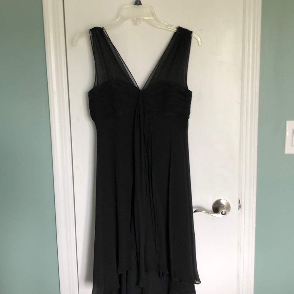 Donna Ricco Black chiffon dress zip on size 4